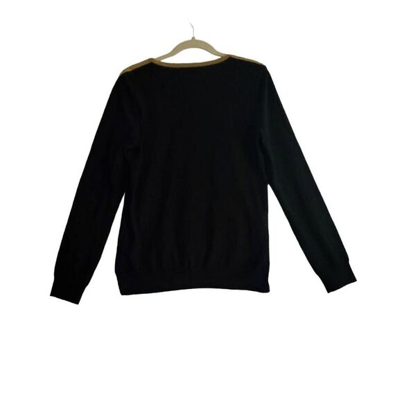 Lauren Ralph Lauren Women's Cotton Long Sleeve Gold Zipper Accents Sweater L - Picture 2 of 7